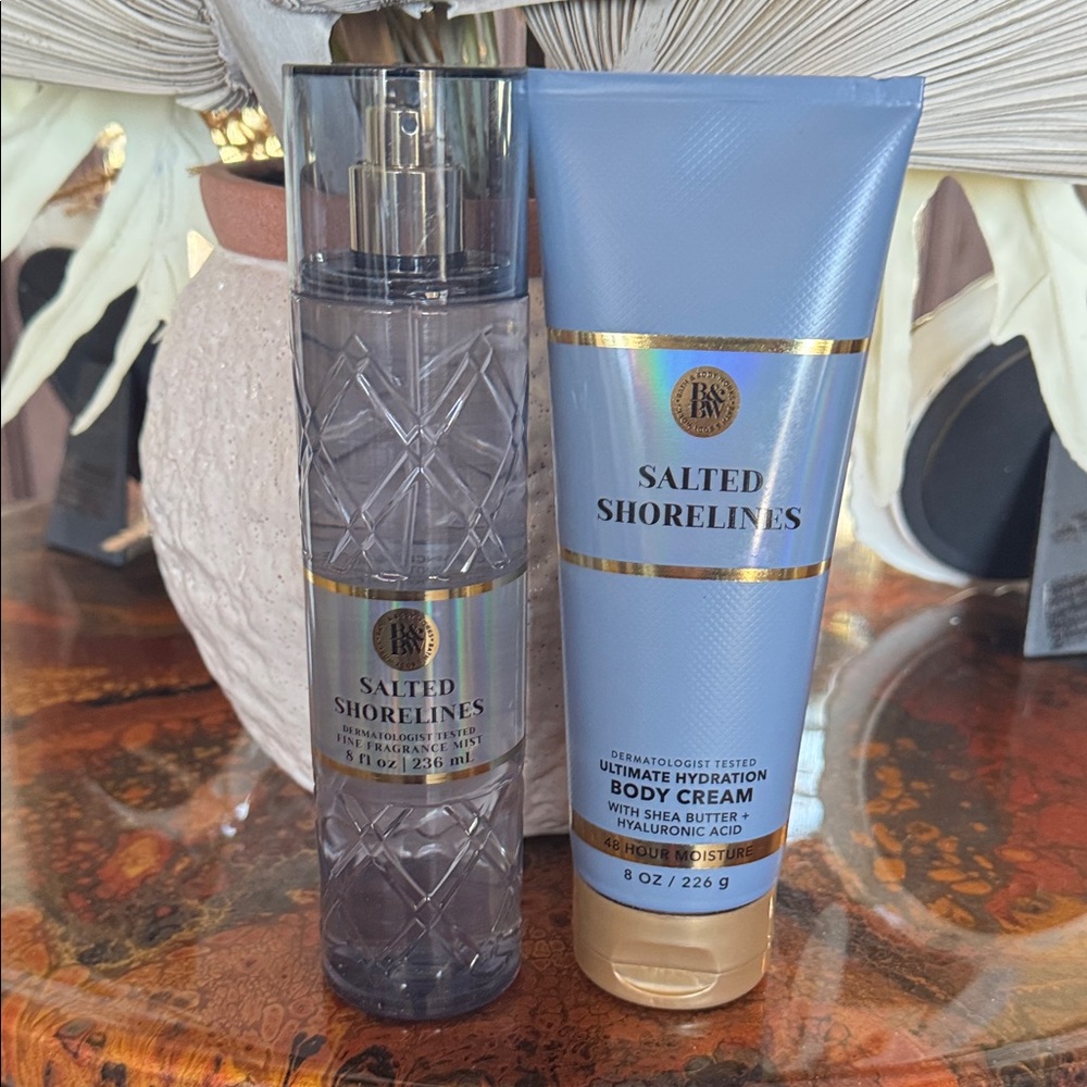 Bath & Body Works Salted Shorelines Blue Body Cream & Mist